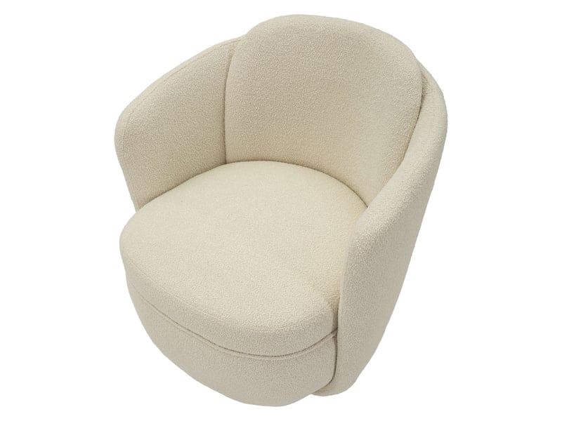  Fauteuil morond, chaise pivotante, 70x72x75h cm blanc crème Morond - Conforama E