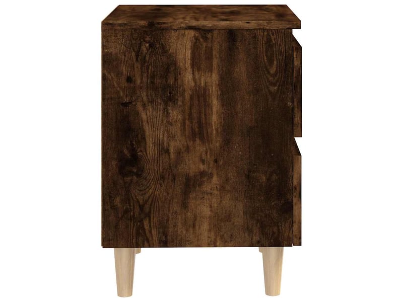  Table de chevet - cabinet de chevet - table de nuit avec pieds en bois chêne fumé 40x35x50 cm  - Conforama E