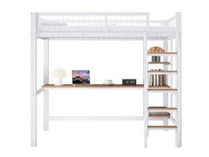 Lit mezzanine 90x200 cm OKWISH   coloris bicolore