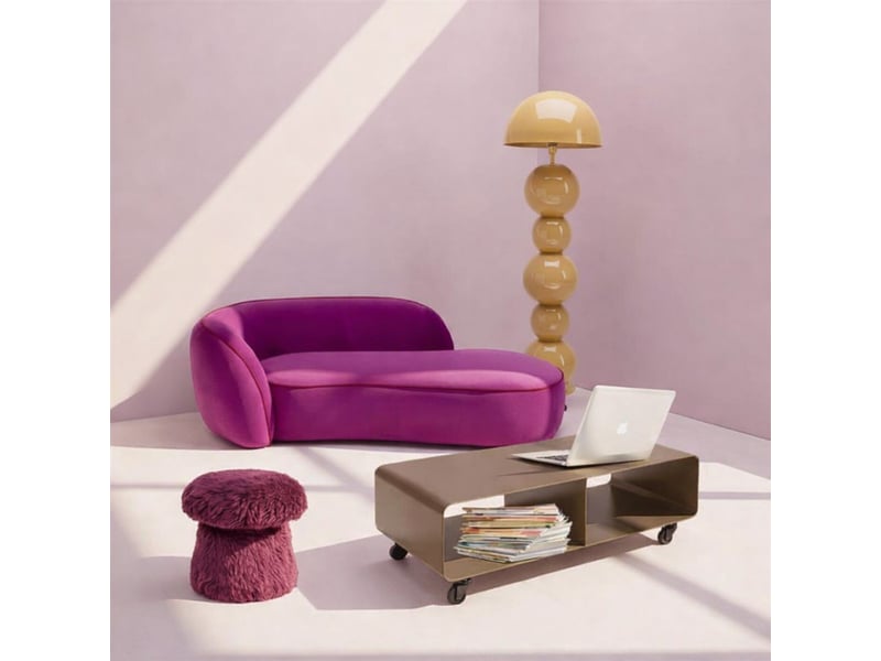  meuble tv lounge à roulettes taupe kare design  - Conforama B