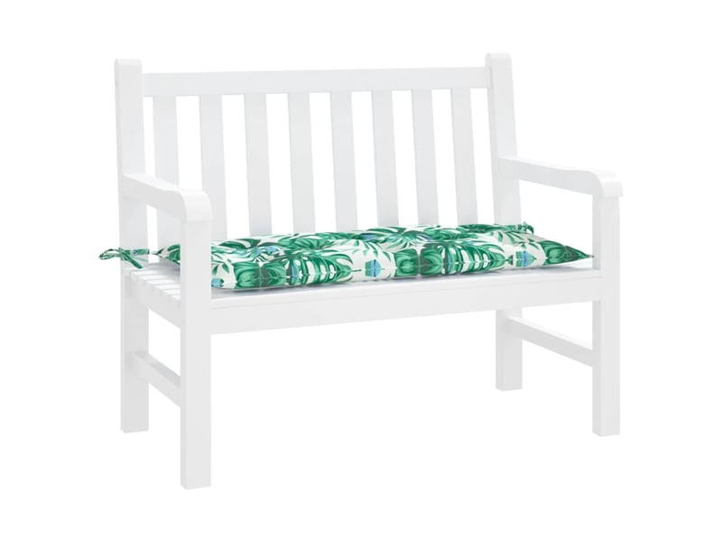  Coussin de banc de jardin, coussin d'assise motif de feuilles 110x50x7 cm cf52748  - Conforama C