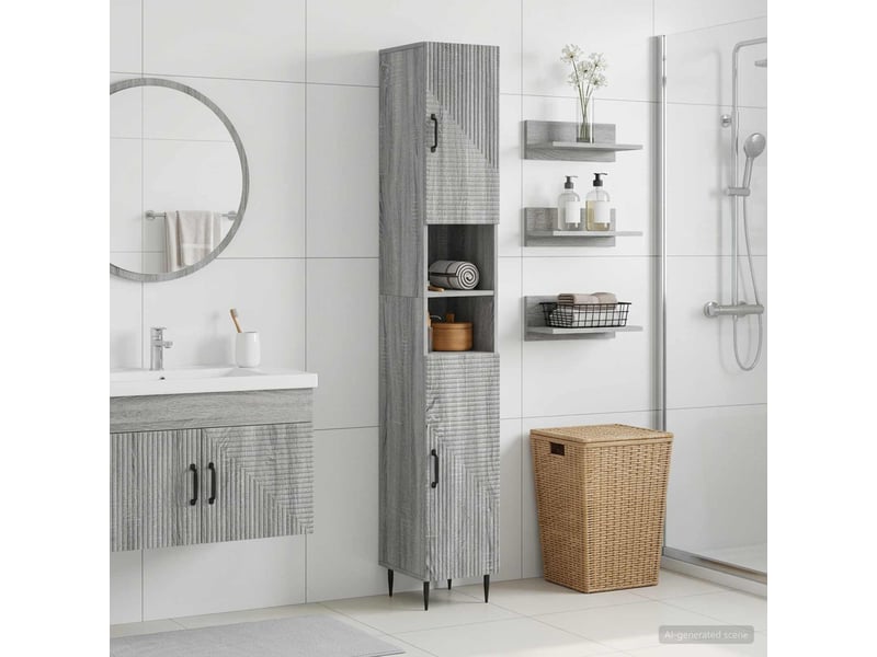  Colonne de salle de bain avec étagère ouverte haarlem shl6012  - Conforama B