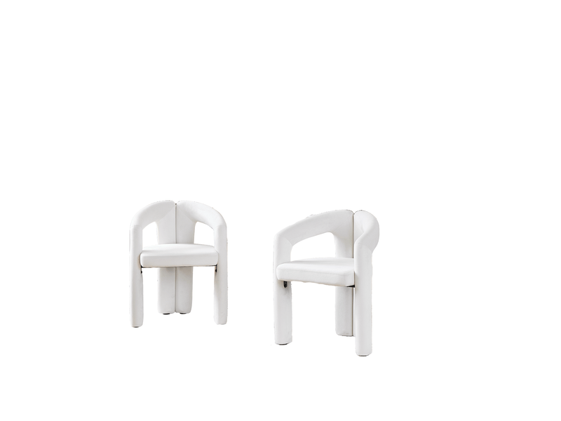  Chaise de salle à manger avec accoudoirs ergonomiques, dossier enveloppant et structure stable en velours beige  - Conforama A