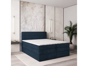 Lit avec rangement 180x200 cm <strong>MASSENO</strong>  <strong></strong> coloris bleu