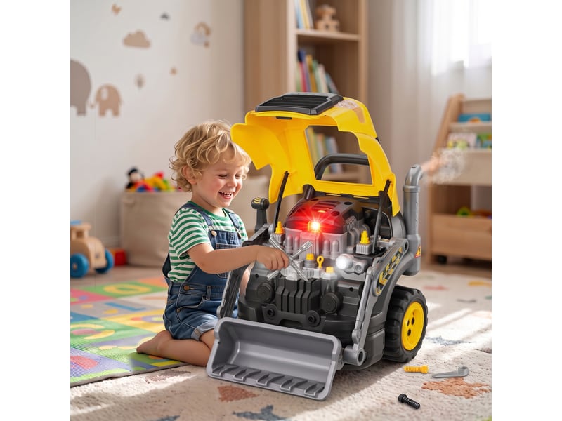  Camion mécano 2 en 1 - jeu d'imitation mécanicien - nombreux accessoires total 68 pièces et effets  - Conforama E