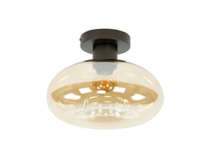 Plafonnier rond 27x20 cm en verre ambré - zilur