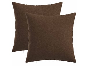 Lot de 2 coussins avec oreiller, coussins décoratifs heerlen marron tissu cf50273