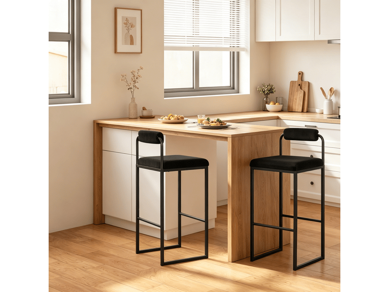  Chaise de cuisine style moderne dossier intégré tabouret de bar tabouret de café  - Conforama B