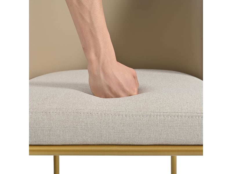  Lot de 2 chaises de salle à manger avec pieds réglables  - dossier ergonomique, simili cuir beige et kaki  - Conforama C