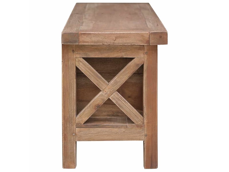 Meuble tv - banc tv - meuble de rangement avec 3 tiroirs 120x30x40 cm bois d'acajou massif  - Conforama D