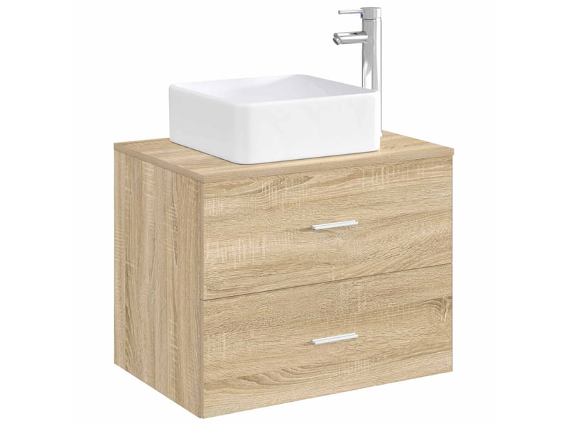 Lavabo de salle de bain avec robinet et évacuation chrome shl9613 - Conforama C