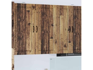 Meuble mural de cuisine, armoire de cuisine bois ancien 50x31x100cm shl3623