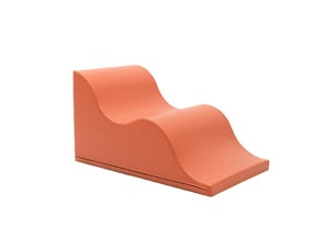 Mega vague en mousse rose saumon
