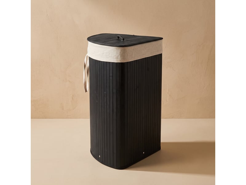  Panier à linge d'angle arco, bambou, 60 l  - Conforama C