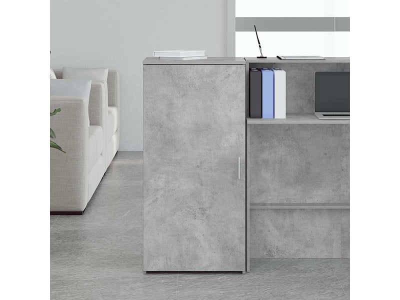  Armoire de rangement, rangement bureau gris béton 50x45x103,5cm bois d'ingénierie  - Conforama C