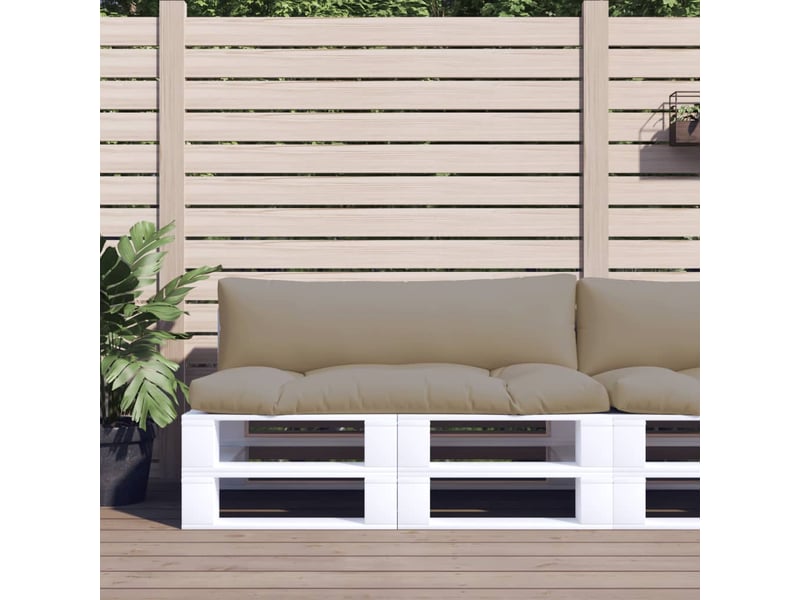  Lot de 2 coussins de palette, coussins de canapé taupe tissu cf59622  - Conforama B