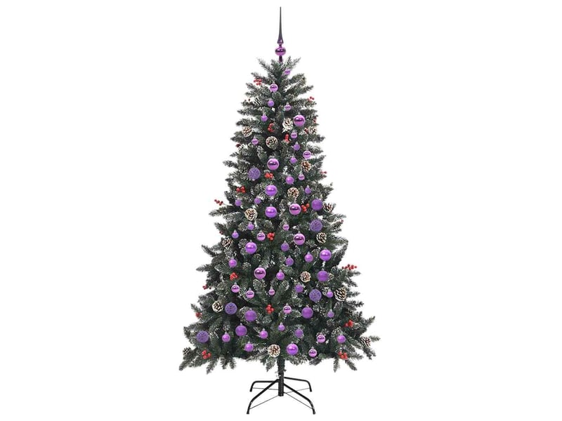  Sapin de noël - arbre de noël artificiel vert 180 cm pvc, plastique et acier  - Conforama D