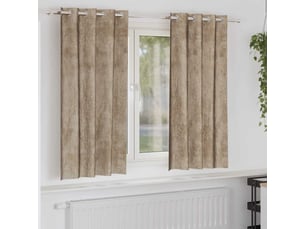 Lot de 2 rideaux en velours, rideaux de fenêtre champagne 175 x 140 cm velours cf44171