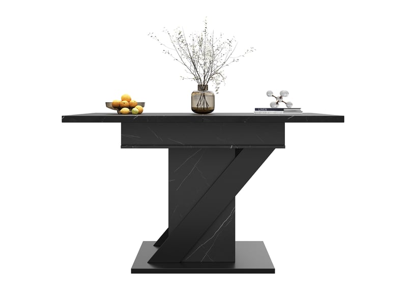  Table extensible moderne pour cuisine et salle à manger en mdf 110-140×80×75 cm noire  - Conforama A