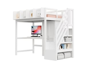 Lit simple 90x200 cm    coloris blanc