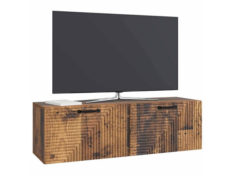  Meuble tv - banc tv - meuble de rangement mural bois ancien 98 x 31 x 30 cm bois d'ingénierie  - Conforama C