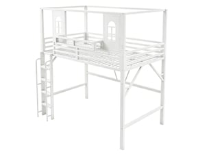 Lit mezzanine 90x200 cm coloris blanc