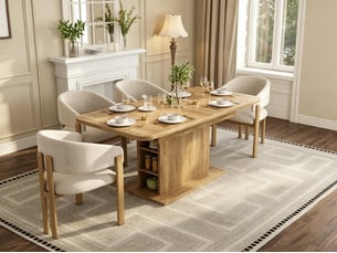 Ensemble table rectangulaire 4 chaise(s) BGSRYAO