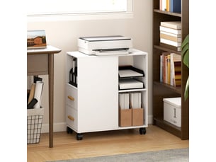 Bibliotheque coloris blanc <strong>MEULVA</strong> <strong></strong> - 60 cm x 65 cm