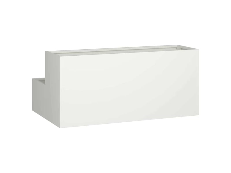 Jardinière - cache-pot de jardin blanc 100 x 60 x 45 cm acier laminé à froid - Conforama E