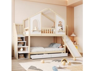 Lit superposé 90x200 cm <strong>MIVRAY </strong> <strong></strong> coloris bicolore