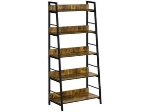 Étagère bibliothèque style industriel incliné 5 niveaux 70l x 35l x 150h cm