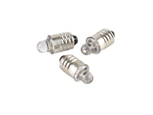 Lot de 6 ampoules led e10 3 v  blanches pour lampe torche, lampe de poche, phare, sans polarité