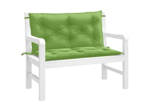 Lot de 2 coussins de banc de jardin, coussins d'assise vert mélangé tissu cf58705
