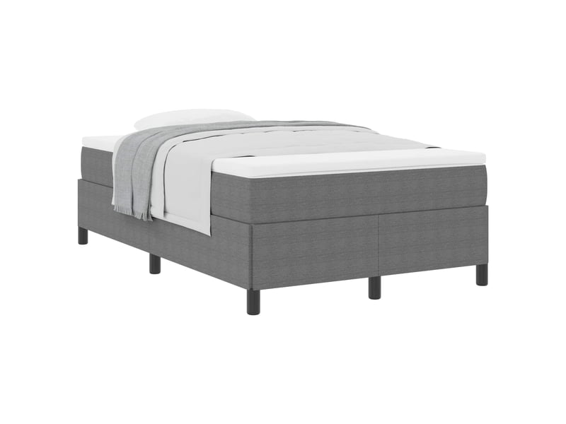  Lit double- lit adulte -  lit à lattes gris clair 120 x 190 cm tissu en velours côtelé  - Conforama A
