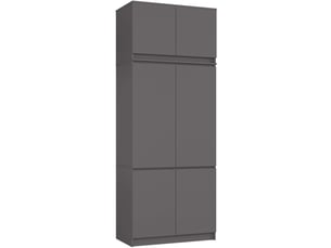 Armoire 6 porte(s) 0 tiroir(s) AKORD coloris gris largeur 90 cm