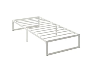 Lit simple 90x200 cm KORFEE   coloris blanc