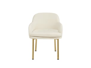 Lot de 6 chaises de salle à manger modernes avec accoudoirs rembourrés hauteur réglable 61x59x78 5 cm blanc métal et bois polyester jusquà 125 kg avec notice de montage