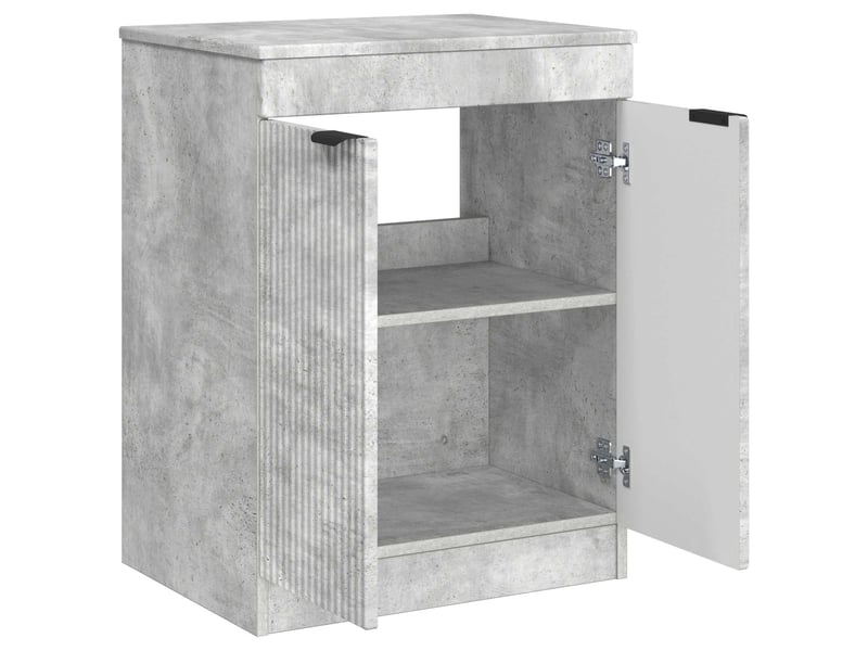  Armoire de salle de bain, meuble de rangement gris béton 54x41x70 cm shl521  - Conforama D
