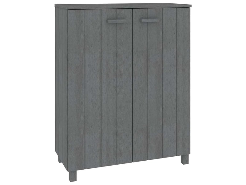  Meuble à chaussure, armoire à chaussures hamar gris foncé 85x40x108 cm pin massif  - Conforama A