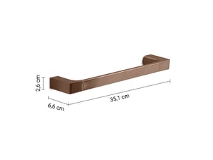 Porte-serviettes mural 35 cm or rose | palazzo