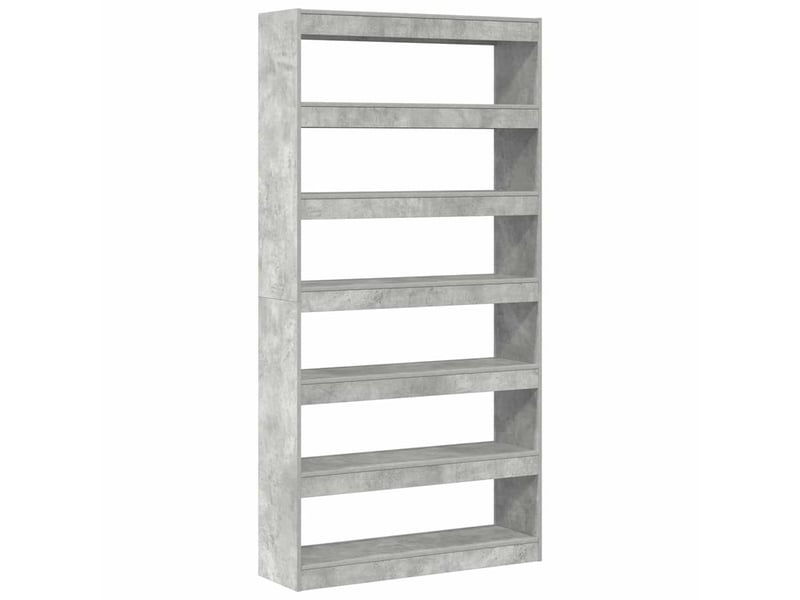 Bibliothèque 6 niveaux, armoire à livres 100 x 30 x 198 cm bois d'ingénierie - Conforama A
