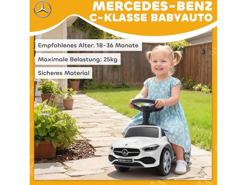  Porteur mercedes-benz classe c 65x28x39 cm blanc  - Conforama C