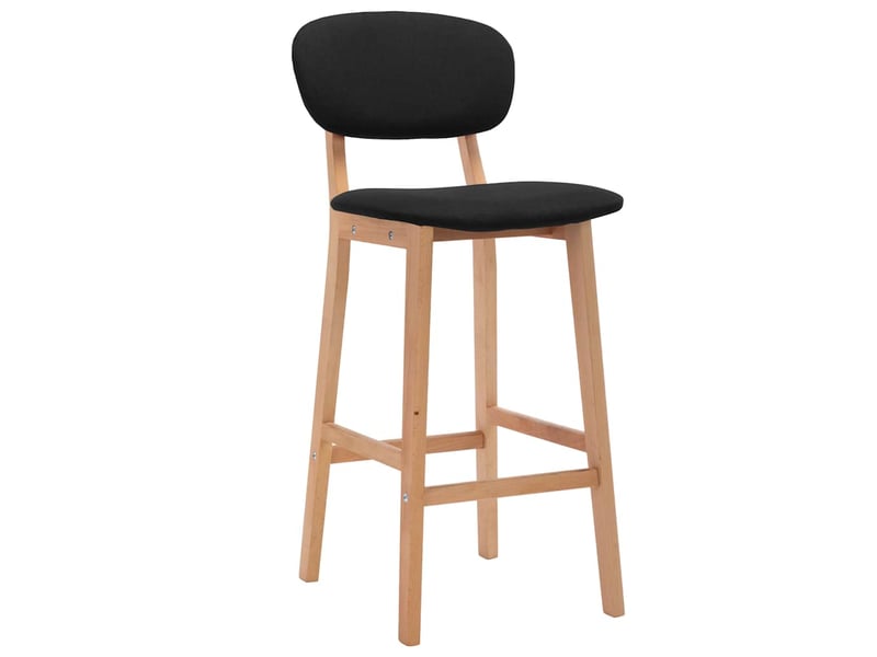  Lot de 2 tabouret de bar, chaise de bar noir tissu shl14929  - Conforama A