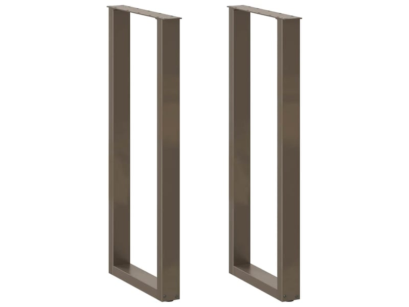 Lot de 2 pieds de table de bar en forme de u 50 x 110 cm solides esthétiques modernes en acier naturel 02_0057487 - Conforama A