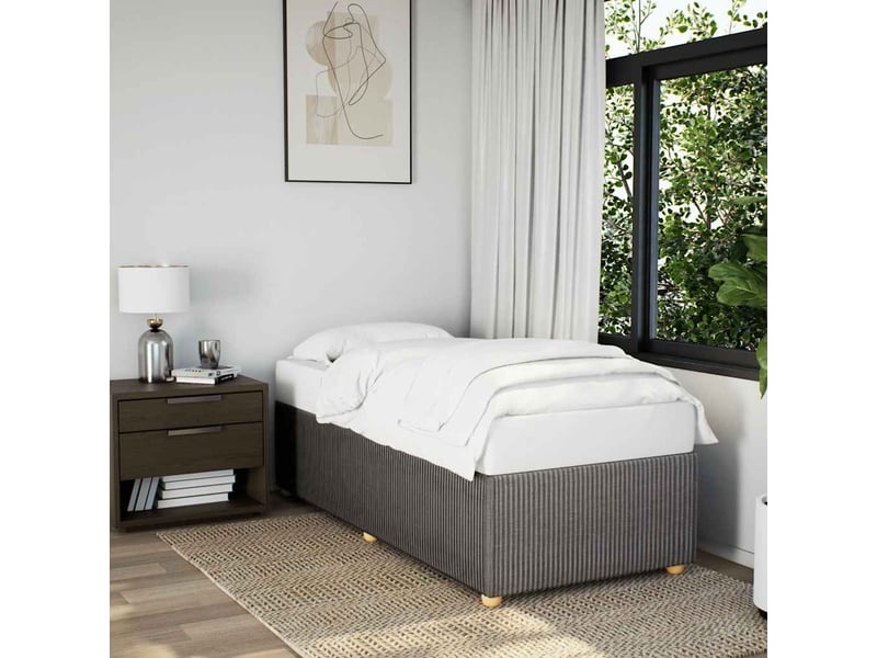  Lit adulte, lit simple, cadre de lit sans matelas taupe 90x190cm tissu cf16188  - Conforama B