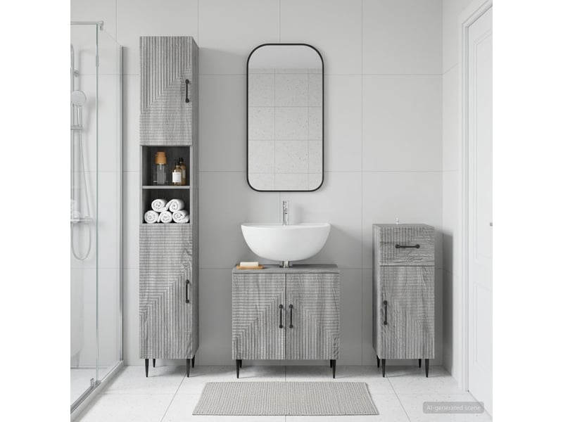  Ensemble de meuble de salle de bain 3 pièces haarlem cf63440  - Conforama B