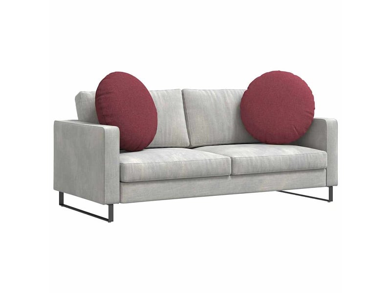  Lot de 2 coussins de siège, coussins décoratifs tissu bordeaux ø80 x 29 cm cf59781  - Conforama C