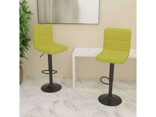 Lot de 2 tabouret de bar, chaise de bar vert tissu shl84265