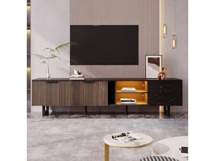 Meuble tv coloris noir 200 cm PEXCHO  