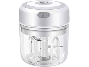 1 mini hachoir à ail électrique sans fil blanc pour usage domestique